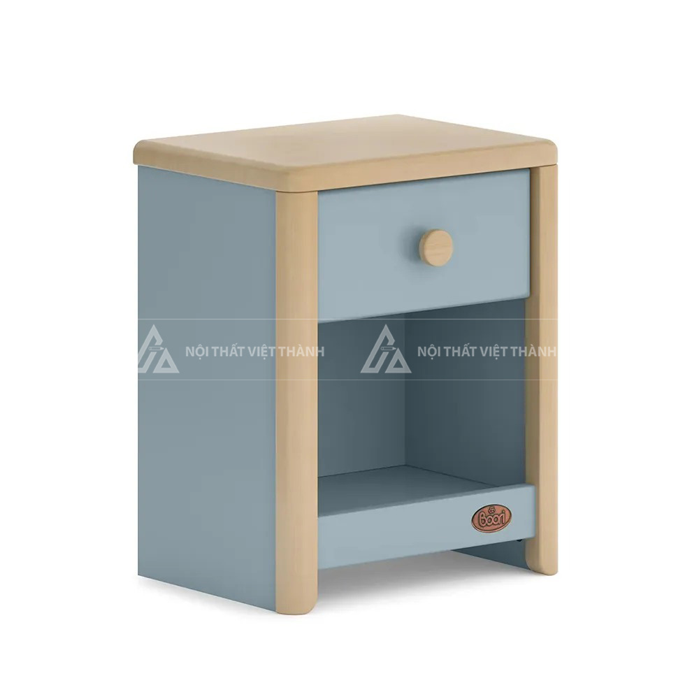 Combo Thiết Kế Nội Thất Phòng Ngủ Bé Yêu Với Giường Gỗ Có Thành Chắn Và Tủ Tab Đầu Giường 3