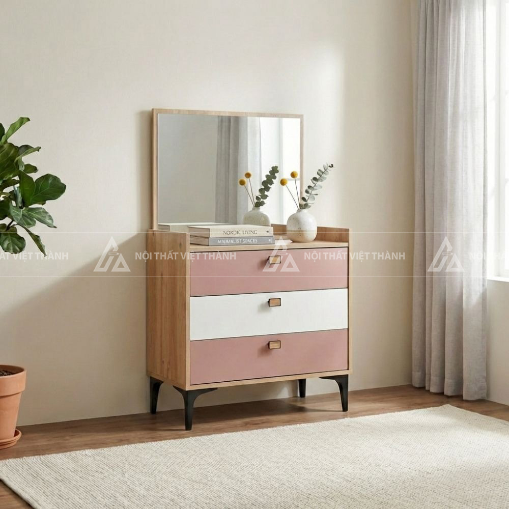 Combo Phòng Ngủ Thiếu Niên Hiện Đại Gồm Giường Bọc Nệm Bàn Học Và Tủ Quần Áo 3