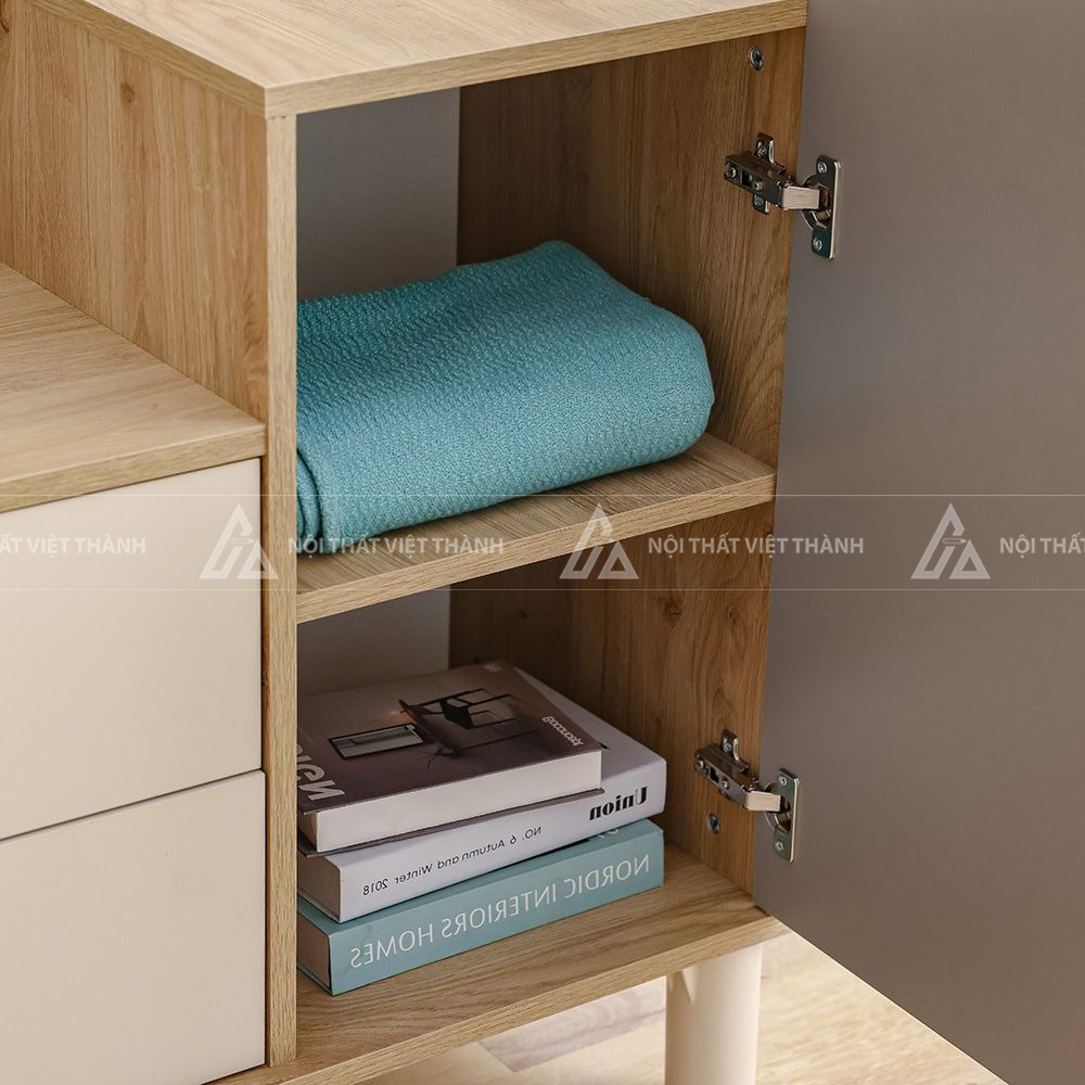Combo Phòng Ngủ Cầu Vồng Gồm Giường Ngủ Tủ Quần Áo Và Bàn Trang Điểm Hiện Đại 4
