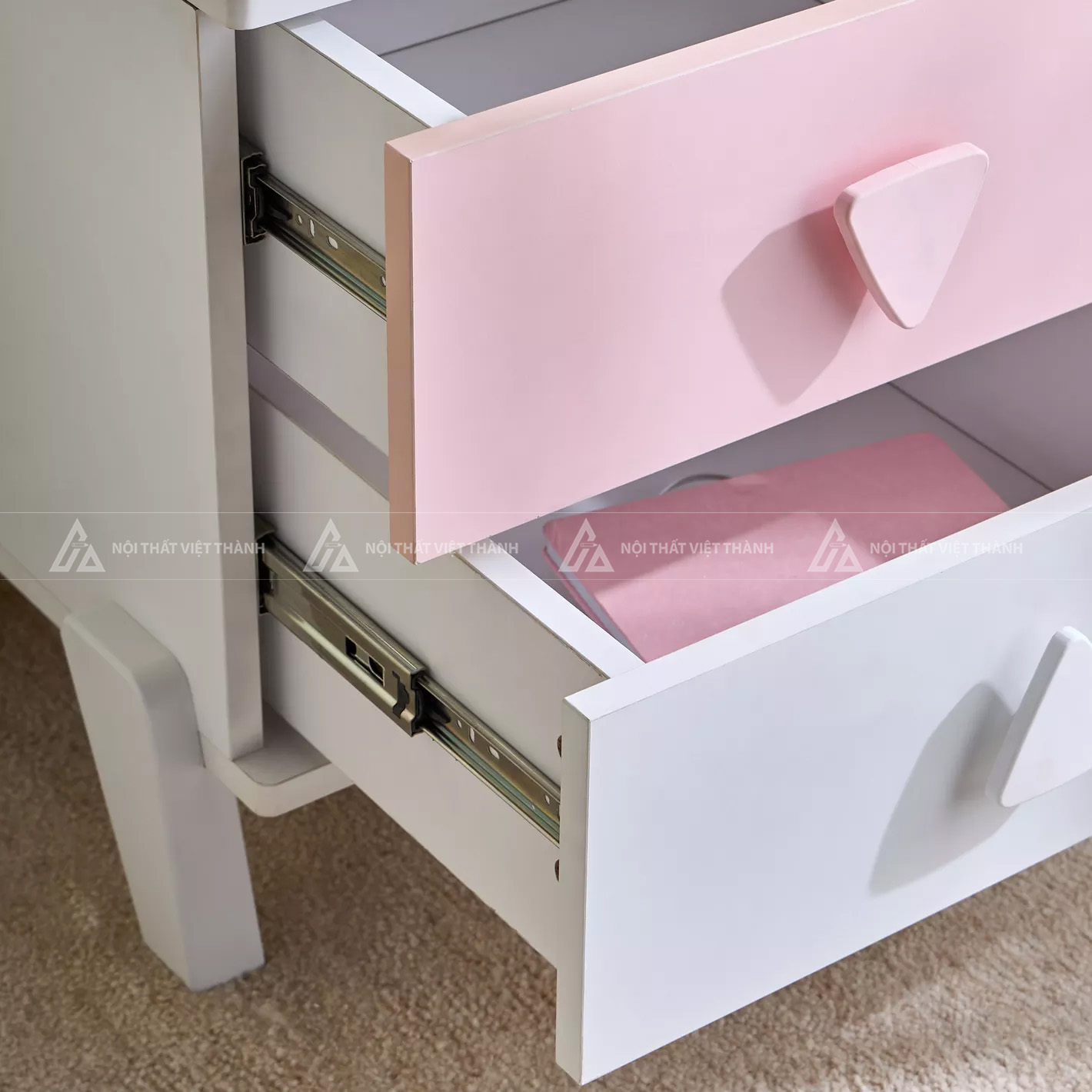 Combo Phòng Ngủ Hiện Đại Gồm Giường Bọc Nệm Táp Đầu Giường Và Tủ Ngăn Kéo Cao Cấp 5