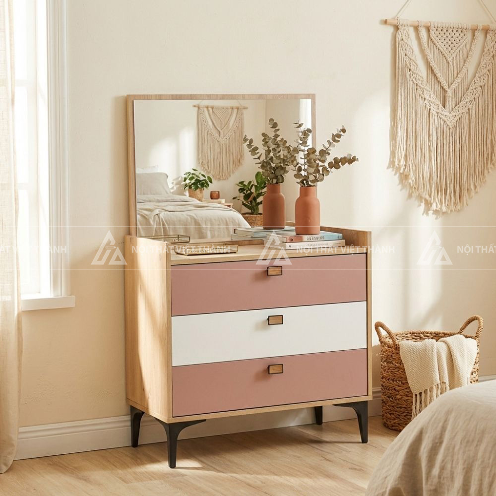 Combo Phòng Ngủ Thiếu Niên Hiện Đại Gồm Giường Bọc Nệm Bàn Học Và Tủ Quần Áo 5