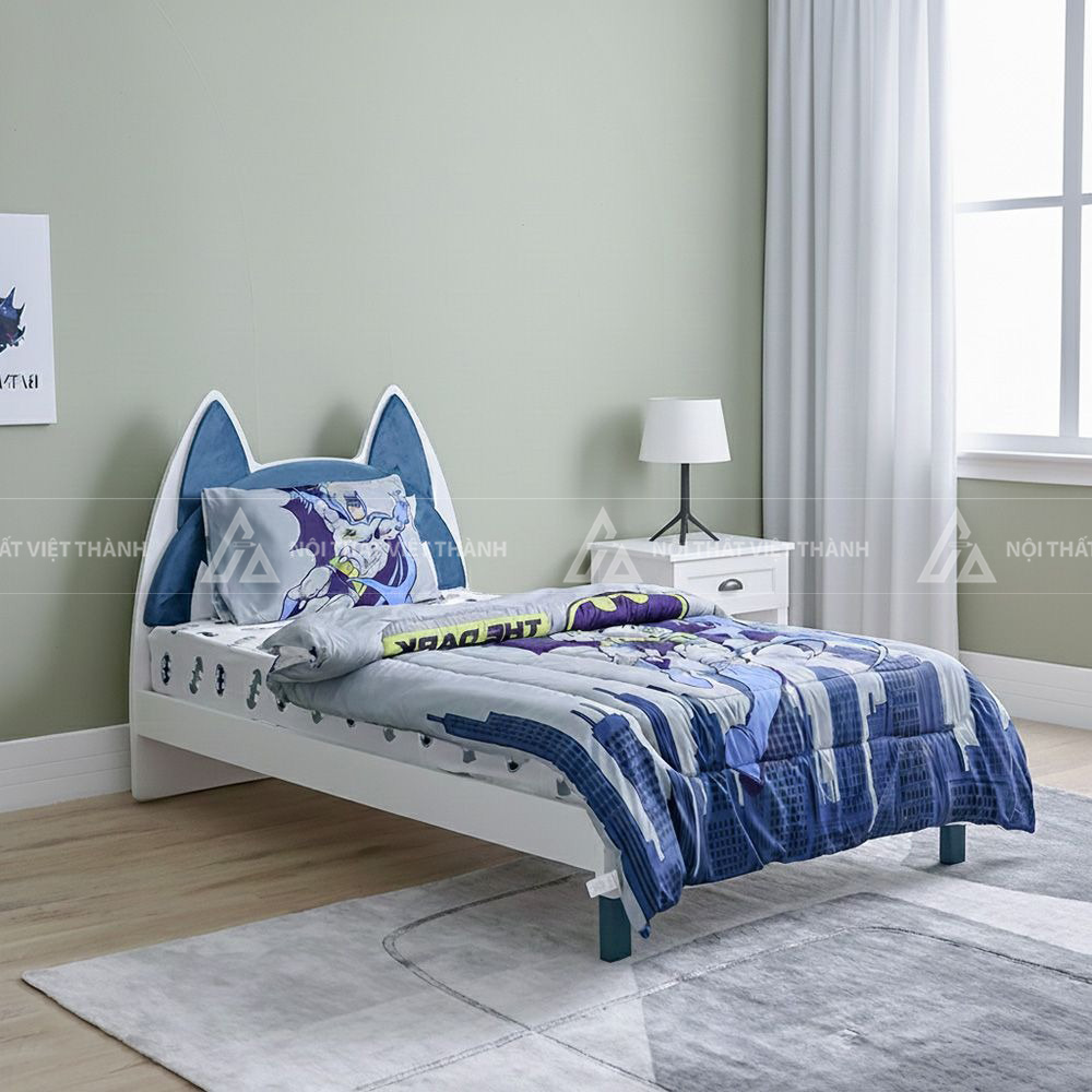 Combo Phòng Ngủ Gồm Giường Ngủ Hình Người Dơi Bàn Học Tủ Quần Áo Và Tủ Ngăn Kéo Hiện Đại 7