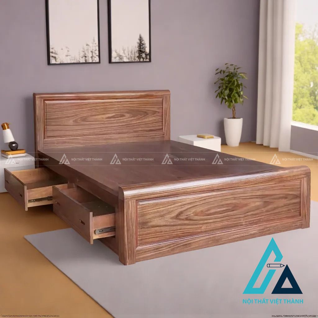 Giường ngủ gỗ có ngăn kéo