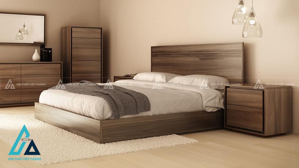 Giường ngủ gỗ công nghiệp hiện đại