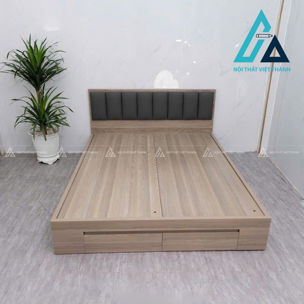 Giường màu be vàng nhẹ nhàng cho phòng ngủ