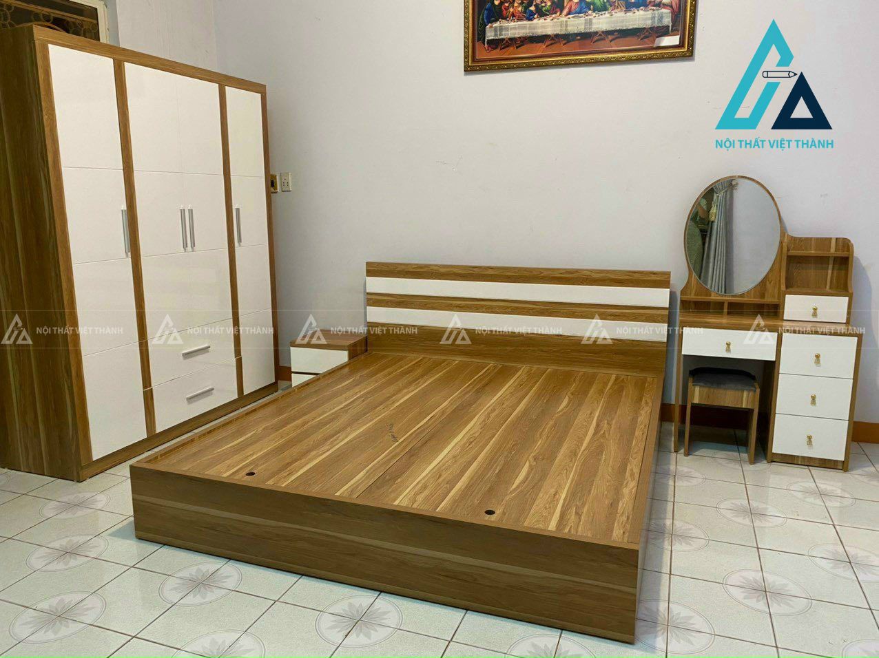 Giường gỗ công nghiệp có độ bền ổn định lâu dài