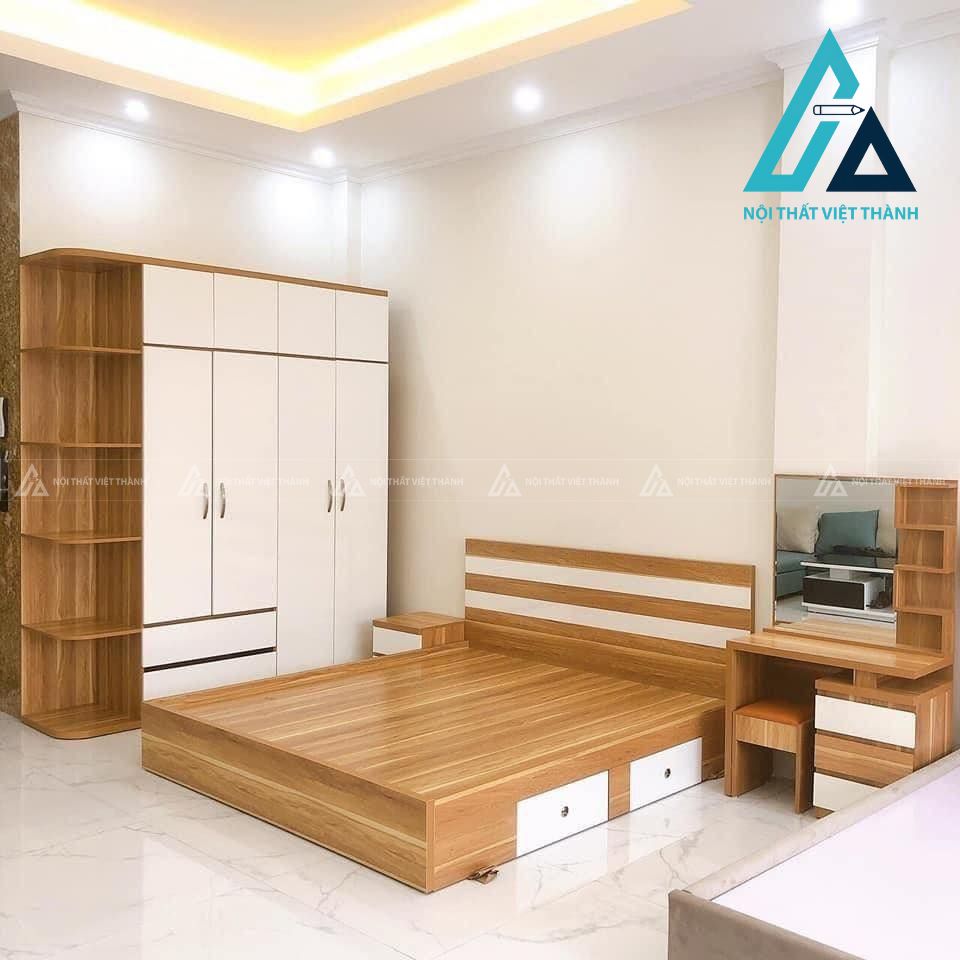 Kiểu dáng giường gỗ công nghiệp đa dạng