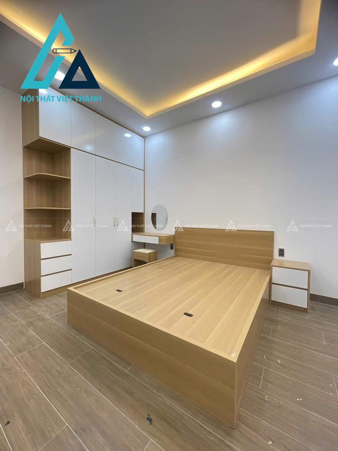 Kết hợp ngăn kéo và kệ đầu giường