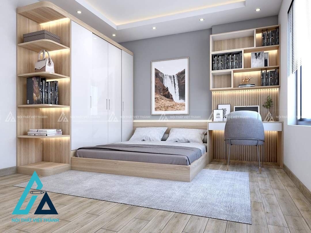 Thiết kế linh hoạt phù hợp nhiều diện tích phòng ngủ