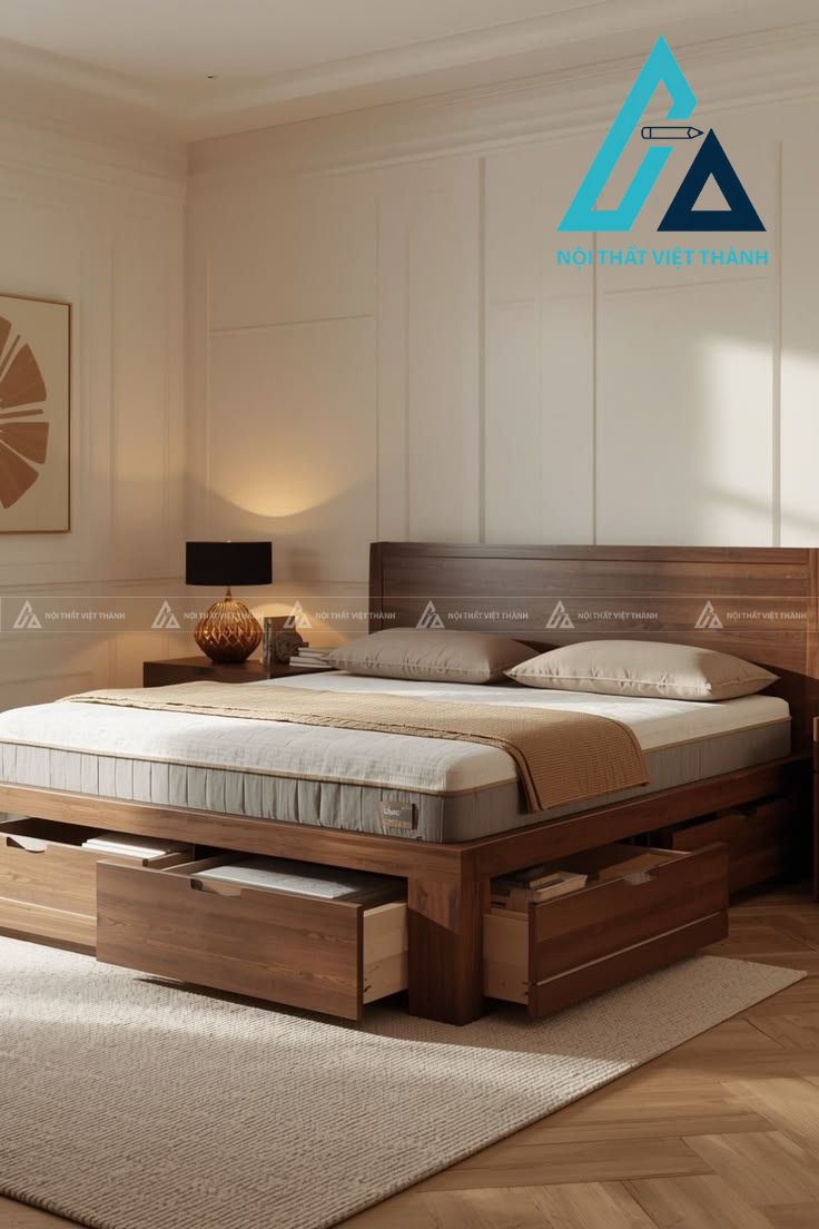 Giường ngủ gỗ tự nhiên