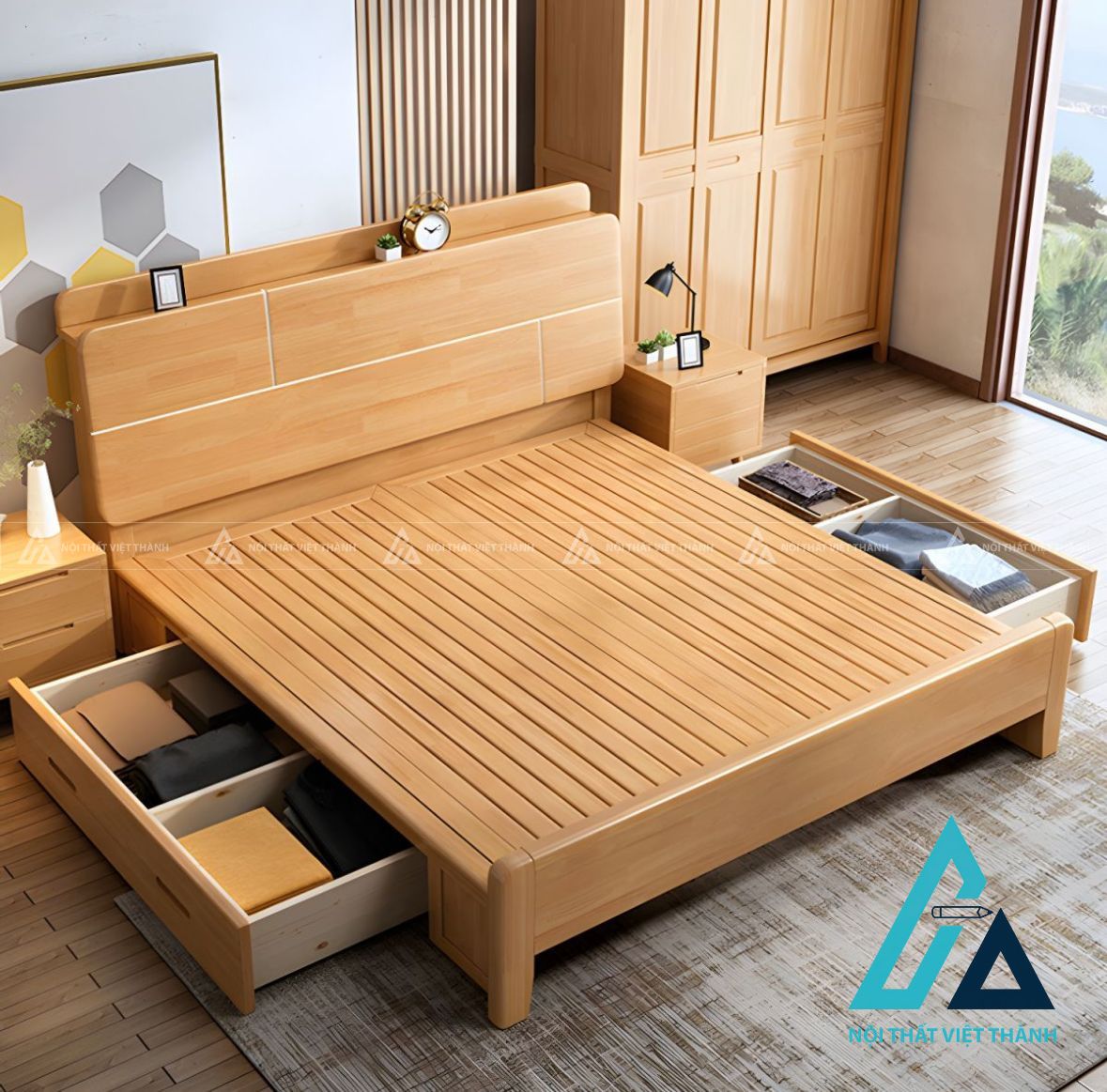 Tủ quần áo gỗ tự nhiên