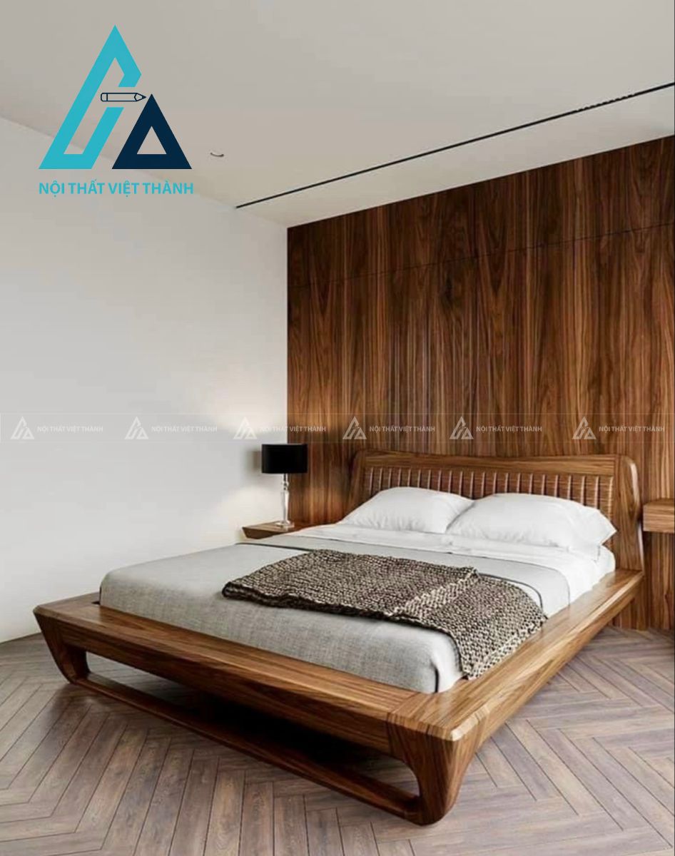 Màu sắc của giường ngủ gỗ tự nhiên mang lại cảm giác ấm áp