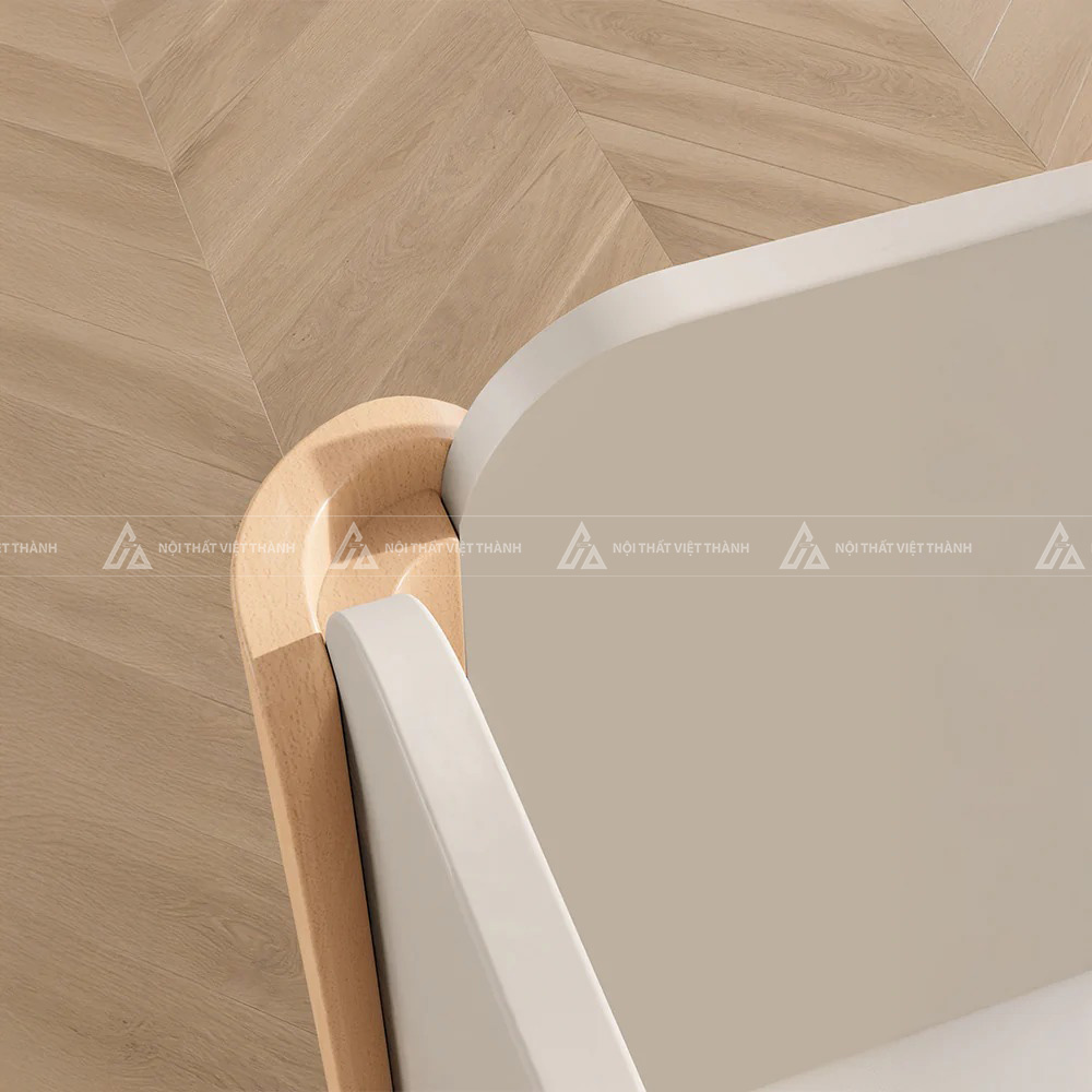 Giường Ngủ Trẻ Em Gỗ Cao Cấp Thiết Kế Bo Góc Tích Hợp Kệ Sách Mini Tiện Lợi 2