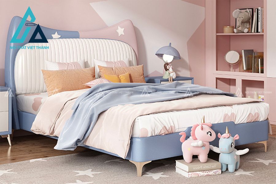 Giường trẻ em màu pastel