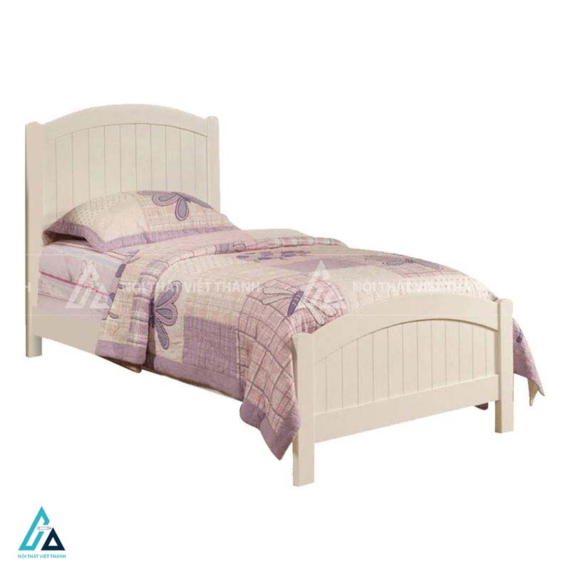 Giường Ngủ Đơn Cho Bé Gỗ Màu Trắng Thiết Kế Bền Đẹp 1