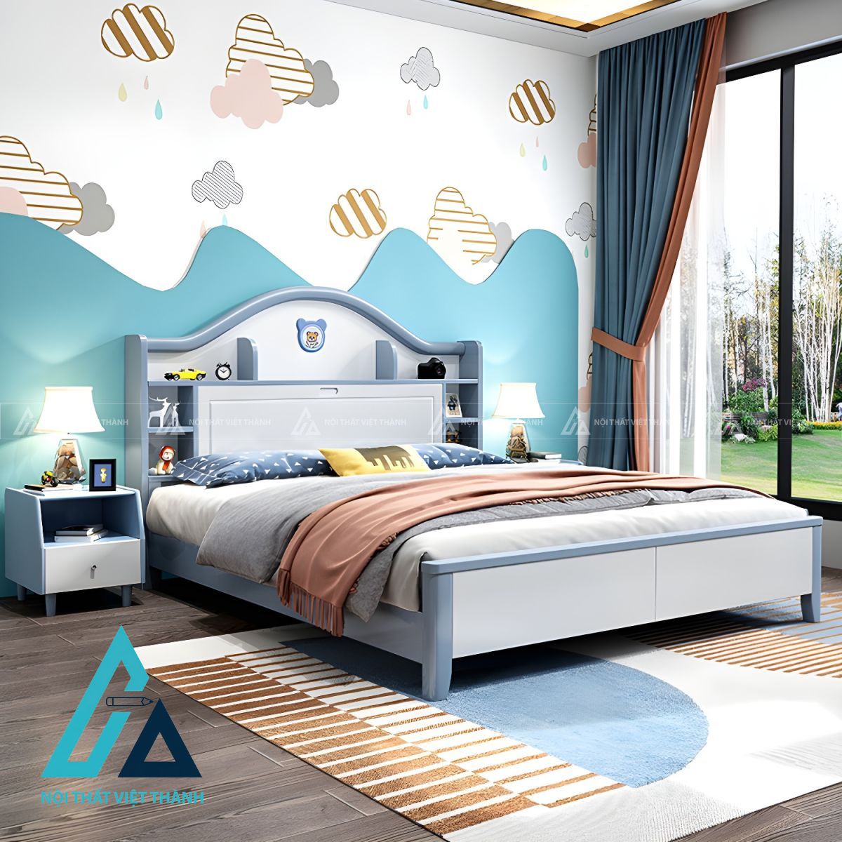 Giường phù hợp không gian phòng