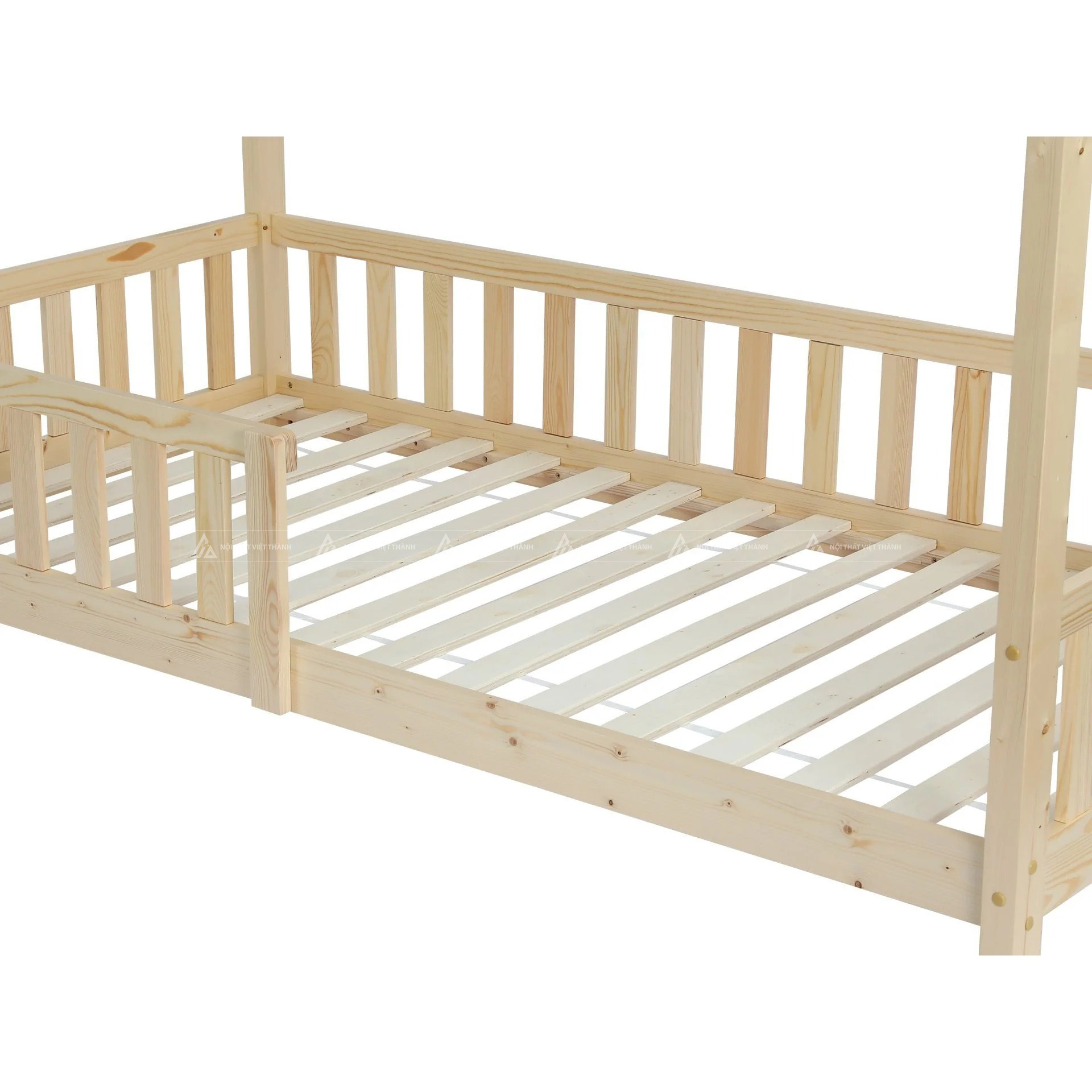 Giường Ngủ Cho Bé Khung Gỗ Hình Ngôi Nhà Phong Cách Tối Giản Hiện Đại 5