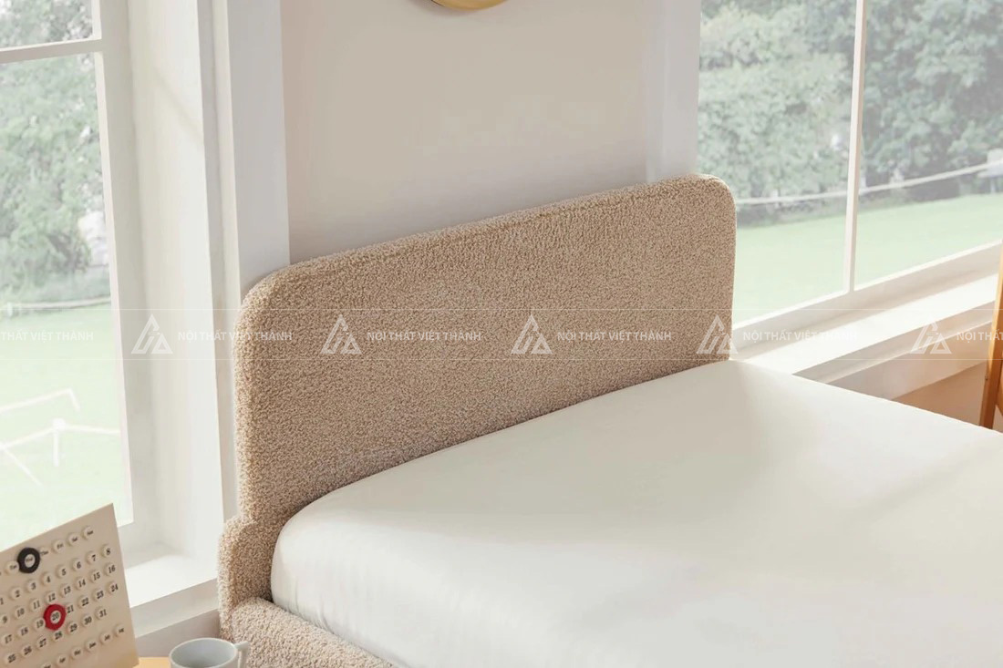 Giường Ngủ Trẻ Em Cao Cấp Thiết Kế Bo Tròn Hiện Đại Màu Kem 6