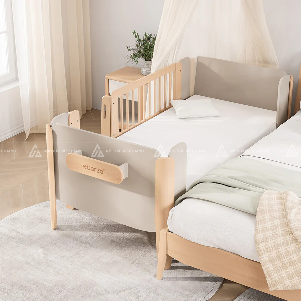 Giường Ngủ Trẻ Em Gỗ Cao Cấp Thiết Kế Bo Góc Tích Hợp Kệ Sách Mini Tiện Lợi 7