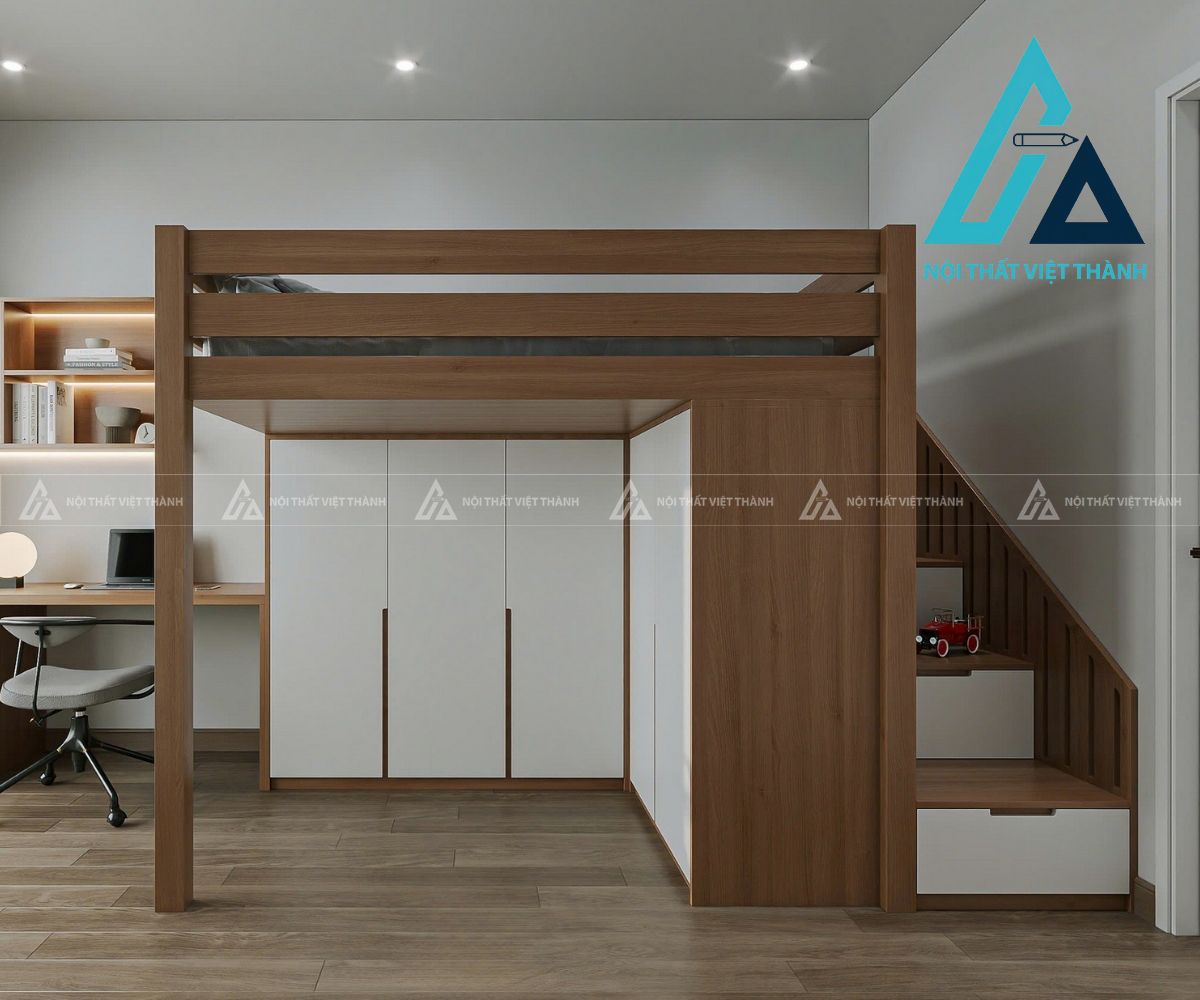 Giường Tầng Cho Bé Thiết Kế Dễ Thương An Toàn