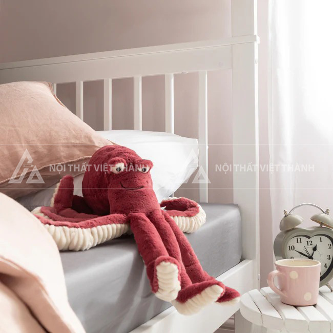 Giường Tầng Trẻ Em Kết Cấu Vững Chãi Với Thang Leo An Toàn Và Ngăn Kéo Lưu Trữ 2
