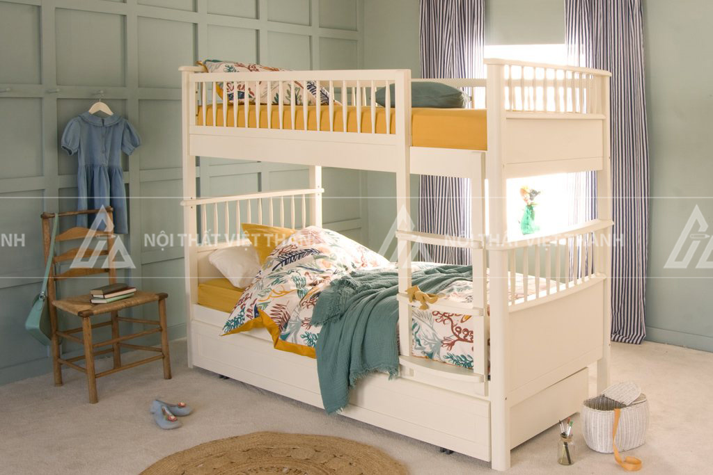Giường Tầng Trẻ Em Đa Năng Tích Hợp Cầu Thang Hộp Lưu Trữ Và Ngăn Kéo Gầm Giường 2