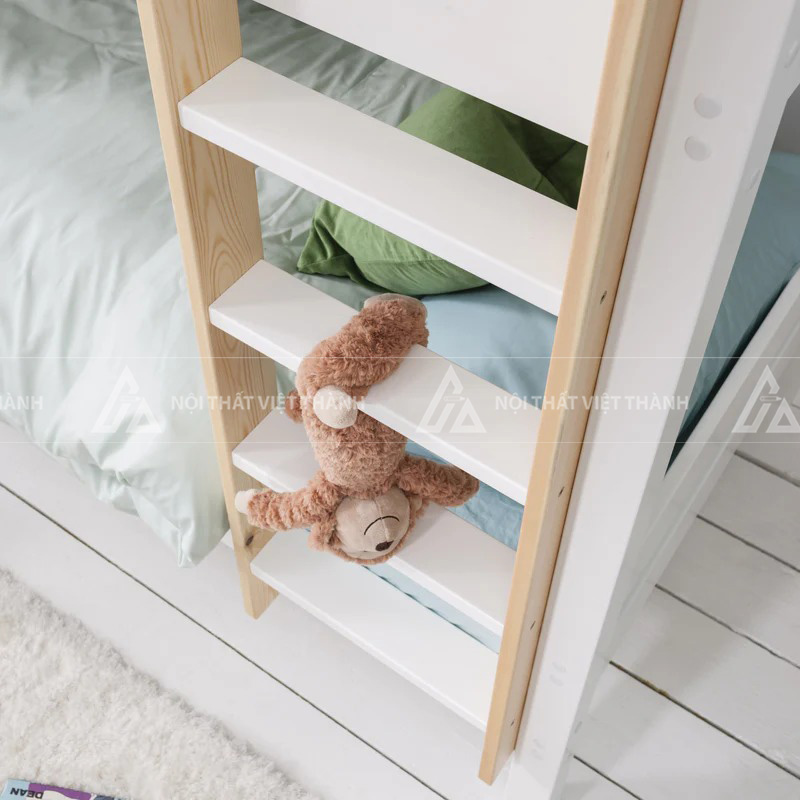 Giường 3 Tầng Trẻ Em Phòng Ngủ Nhỏ Hệ Thống Thang Leo Vững Chãi An Toàn Cho Bé 2