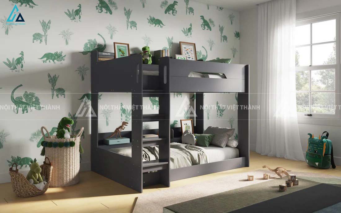 Giường Tầng Trẻ Em Kiểu Dáng Hiện Đại Tối Ưu Diện Tích Tích Hợp Kệ Đầu Giường Tiện Lợi 1