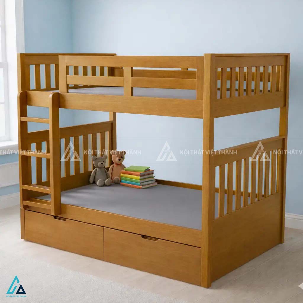 Giường Tầng Trẻ Em Đa Năng Tích Hợp Ngăn Kéo Gầm Tiện Lợi Thiết Kế Vững Chãi 1