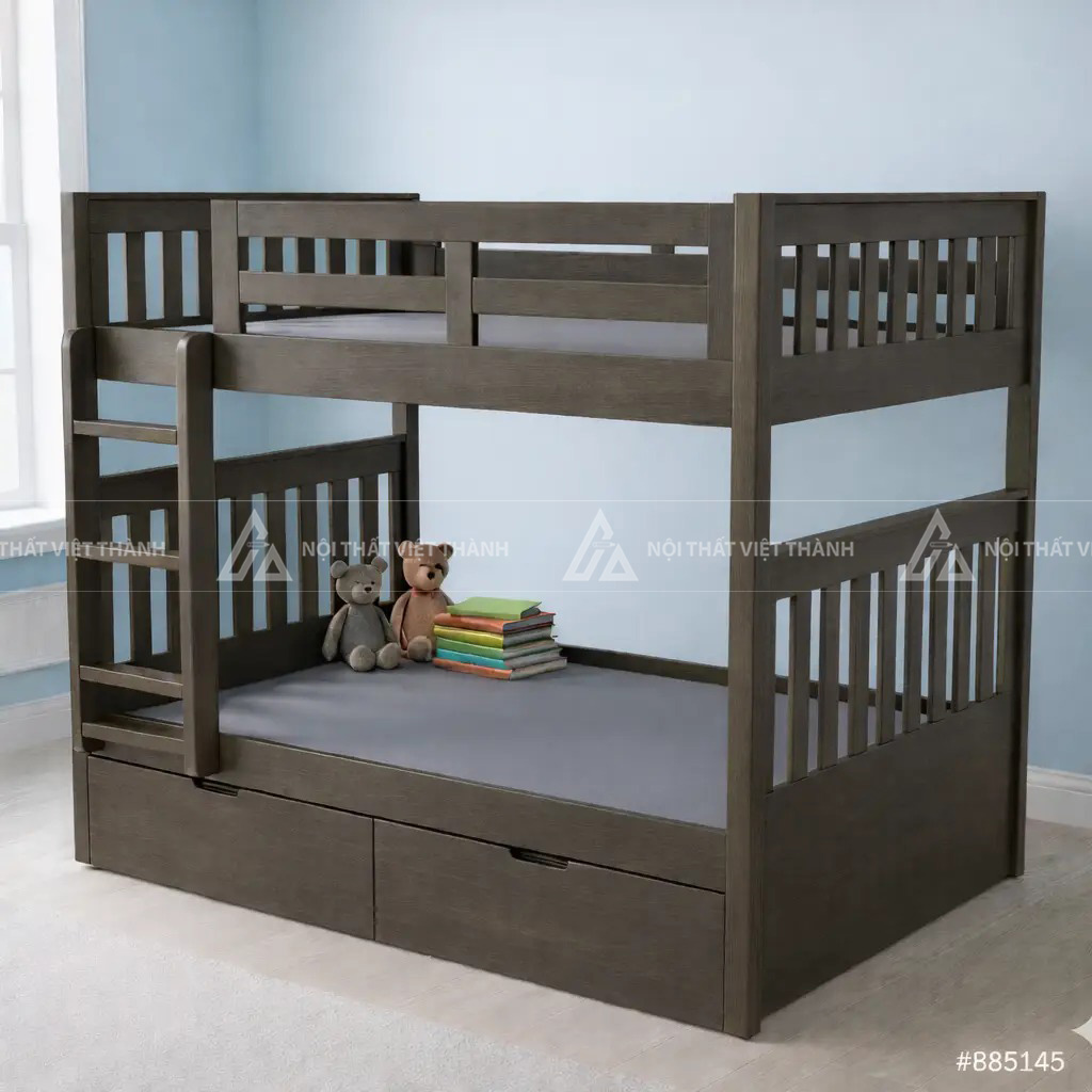 Giường Tầng Trẻ Em Đa Năng Tích Hợp Ngăn Kéo Gầm Tiện Lợi Thiết Kế Vững Chãi 2