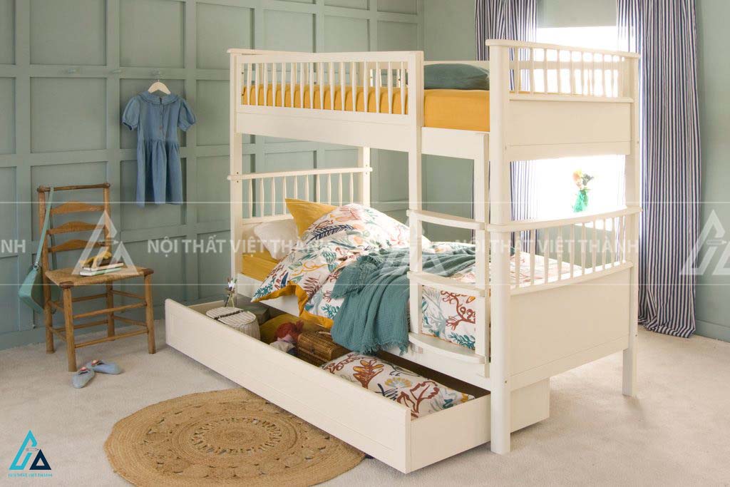 Giường Tầng Trẻ Em Đa Năng Tích Hợp Cầu Thang Hộp Lưu Trữ Và Ngăn Kéo Gầm Giường