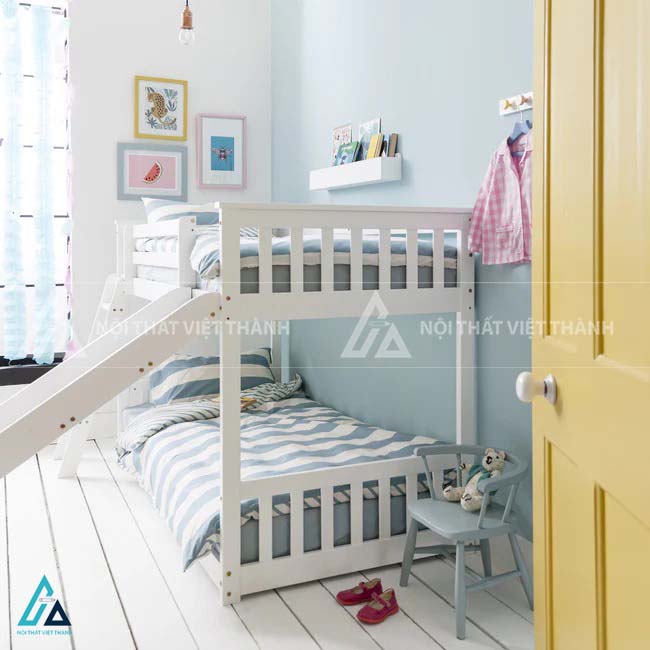Giường Tầng Trẻ Em Tích Hợp Cầu Trượt Sáng Tạo Kết Hợp Khu Vui Chơi Tại Gia 1