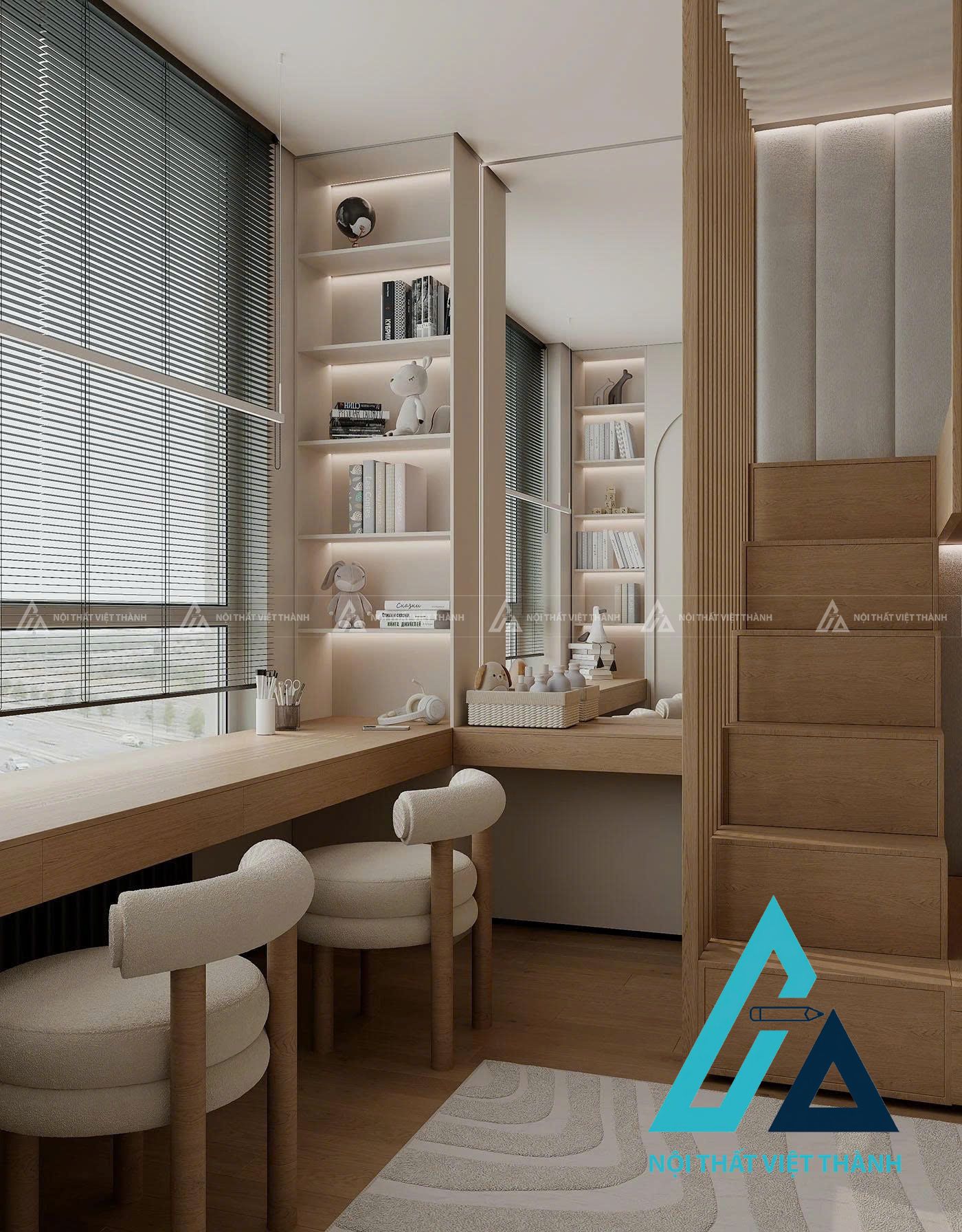 Giường Tầng Gỗ Đẹp Hiện Đại Cho Gia Đình 2