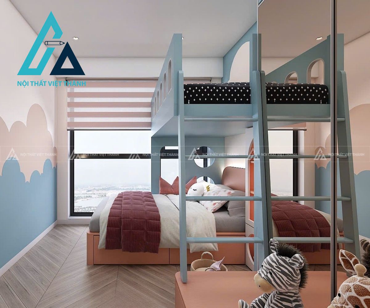 Giường Tầng Trẻ Em Thiết Kế Ngộ Nghĩnh Đáng Yêu 2