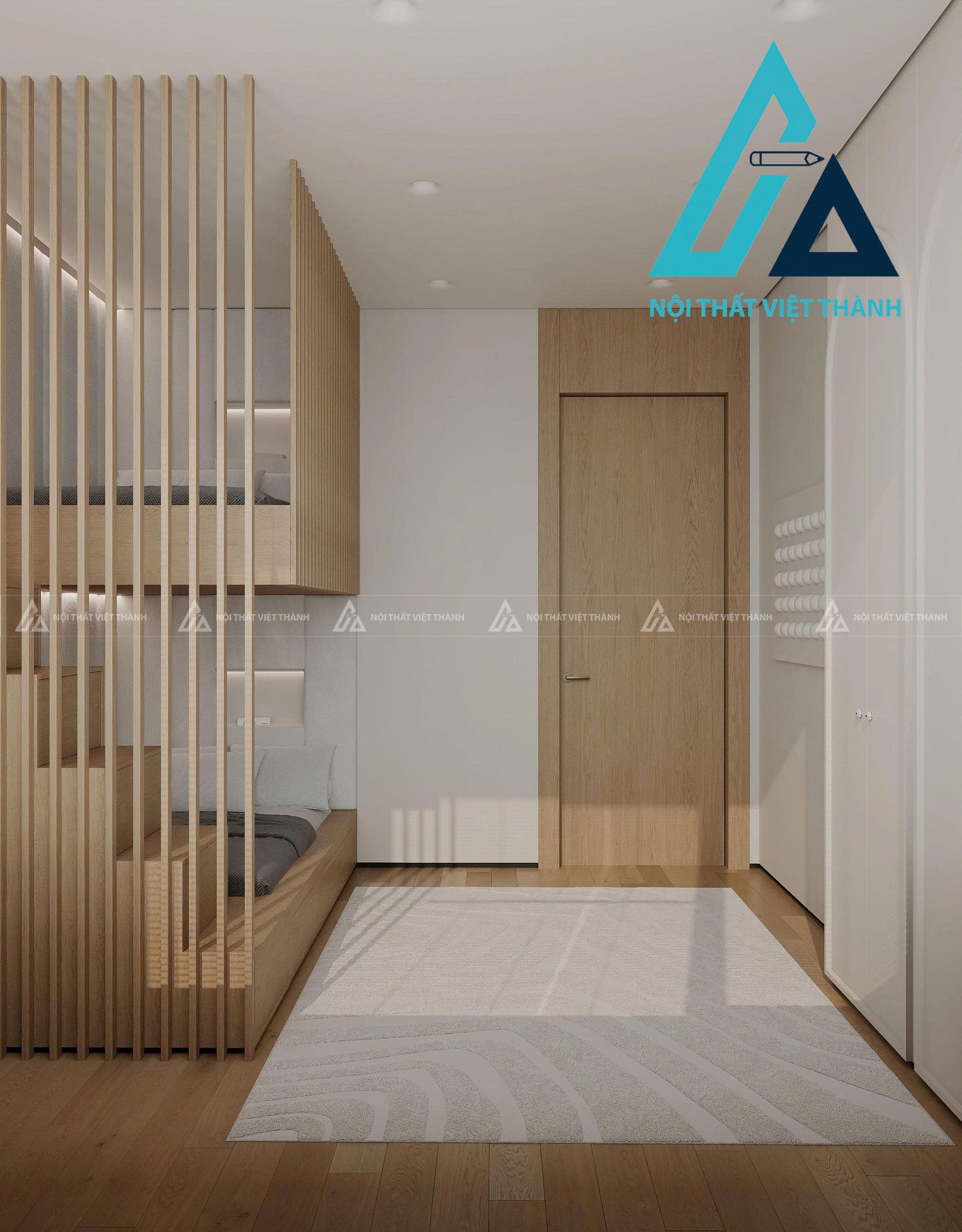 Giường Tầng Gỗ Đẹp Hiện Đại Cho Gia Đình 3