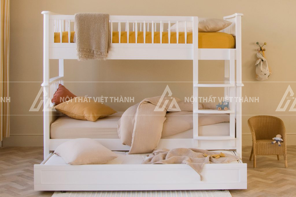 Giường Tầng Trẻ Em Đa Năng Tích Hợp Cầu Thang Hộp Lưu Trữ Và Ngăn Kéo Gầm Giường 4