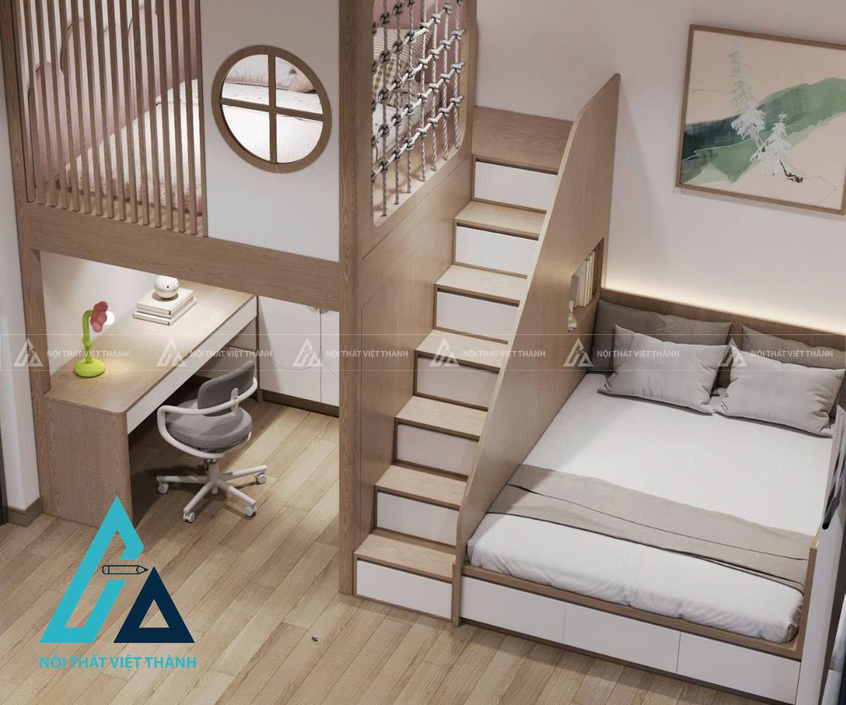 Giường Tầng Trẻ Em An Toàn Tiện Lợi 3