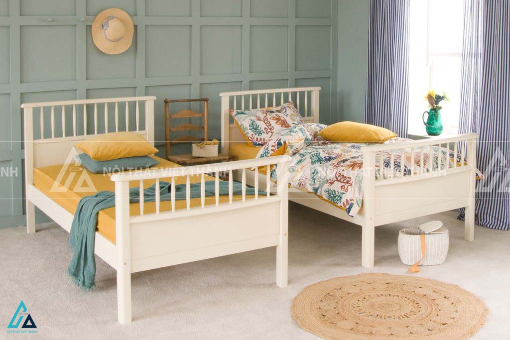 Giường Tầng Trẻ Em Thiết Kế Tối Giản Tích Hợp Thang Leo An Toàn Cho Bé 1