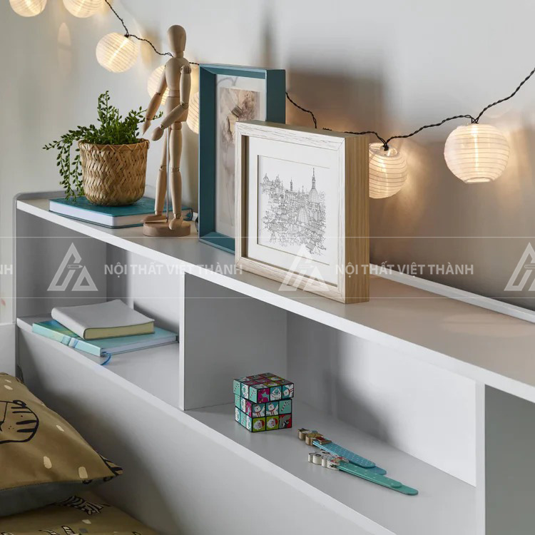 Giường Tầng Trẻ Em Hiện Đại Tích Hợp Kệ Sách Thông Minh Và Cầu Thang Gắn Liền Chắc Chắn 4