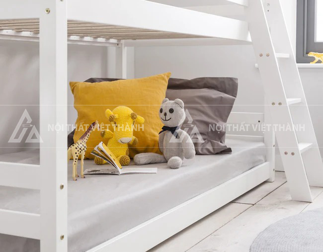 Giường Tầng Trẻ Em Tối Giản Tích Hợp Kệ Để Đồ Thông Minh Khung Sườn Vững Chãi 4
