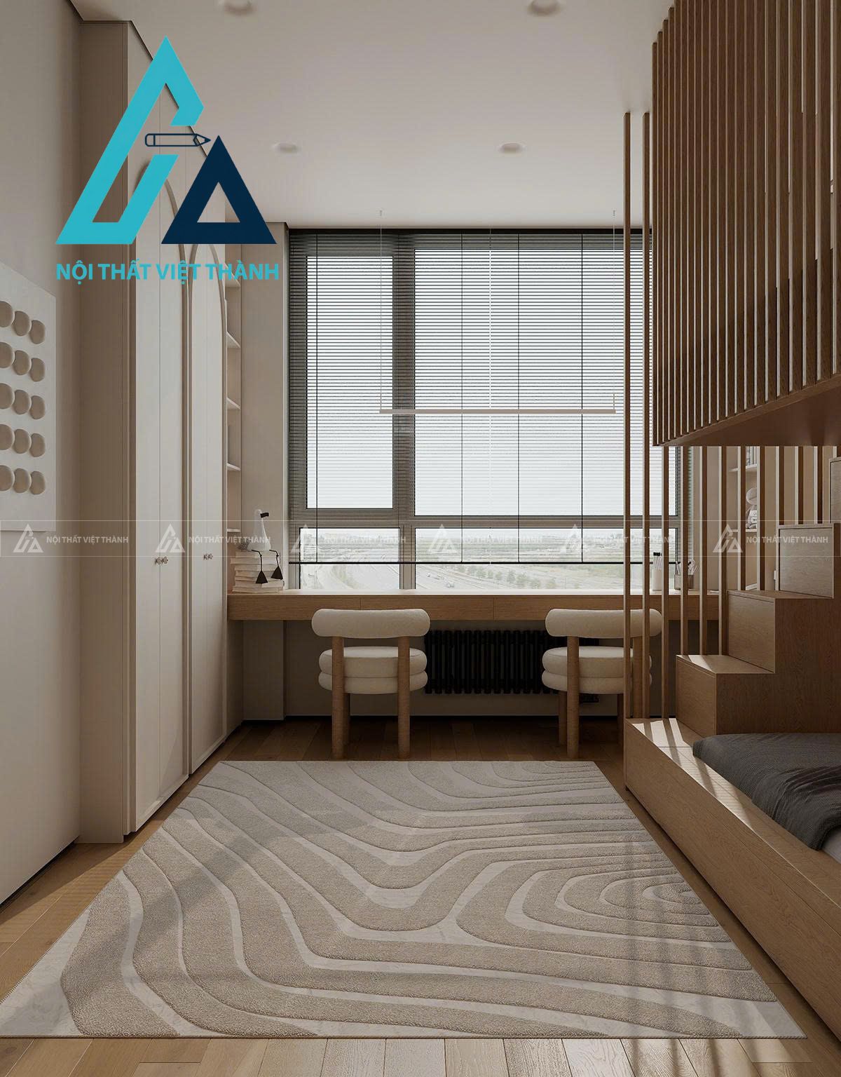 Giường Tầng Gỗ Đẹp Hiện Đại Cho Gia Đình 4