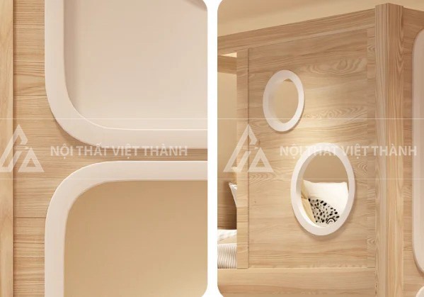Giường Tầng Thiết Kế Bo Góc Tích Hợp Lưới Bảo Vệ An Toàn Và Cầu Thang Ngăn Kéo Đa Năng 4