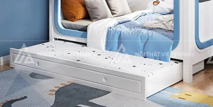 Giường Tầng Trẻ Em Hiện Đại Có Cầu Trượt Kết Hợp Cầu Thang Ngăn Kéo Và Giường Kéo Tối Ưu Diện Tích 5