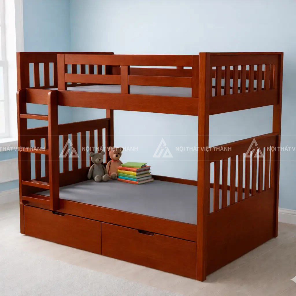 Giường Tầng Trẻ Em Đa Năng Tích Hợp Ngăn Kéo Gầm Tiện Lợi Thiết Kế Vững Chãi 6