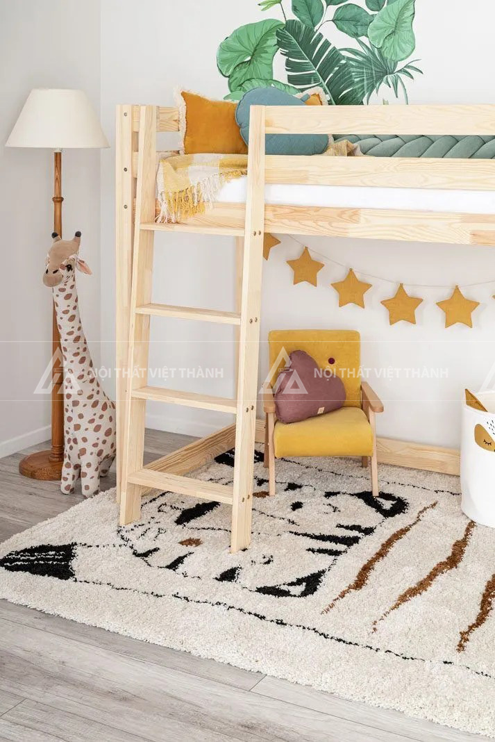 Giường Tầng Gác Mái Kết Hợp Không Gian Vui Chơi Và Học Tập Phía Dưới Tiết Kiệm Diện Tích 6
