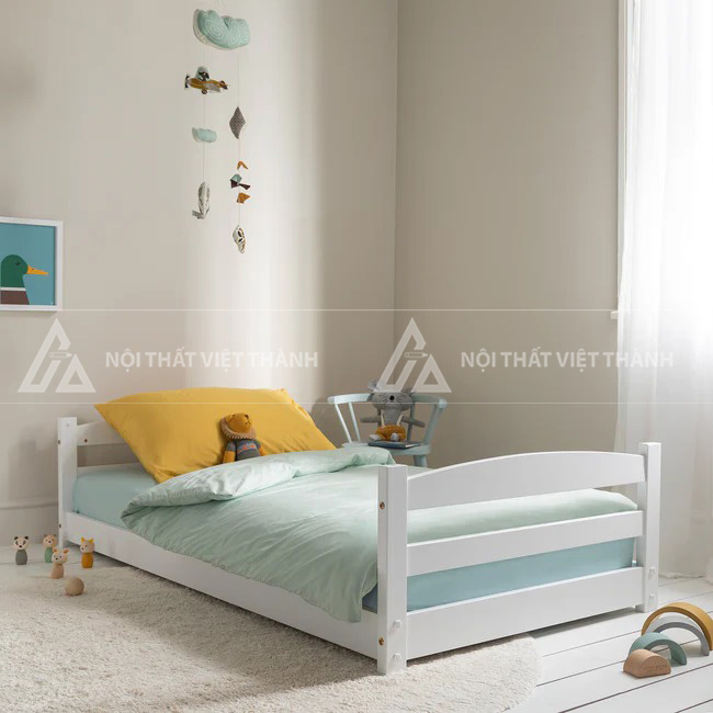 Giường Tầng Trẻ Em Tối Giản Thiết Kế Thanh Lịch Tích Hợp Thang Leo Gọn Gàng 7