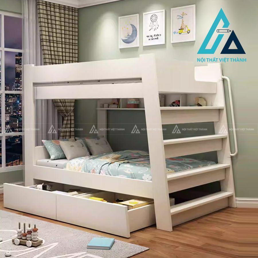 Mẫu giường tầng đơn giản, gọn gàng