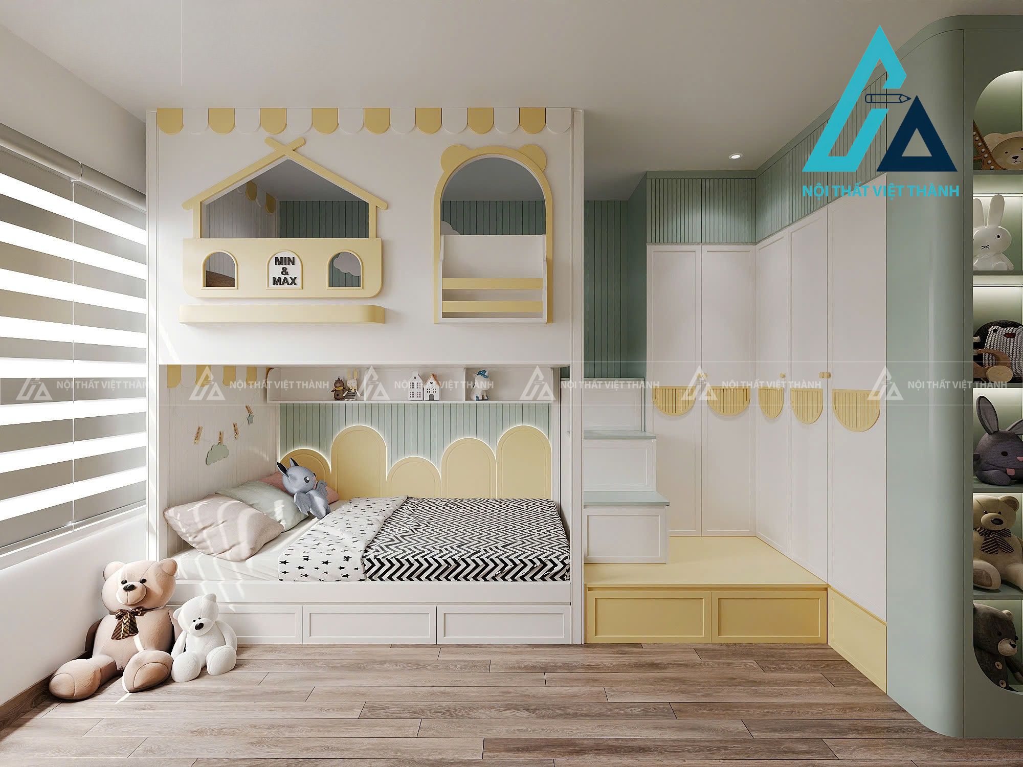 Giường tầng với kích thước theo từng độ tuổi