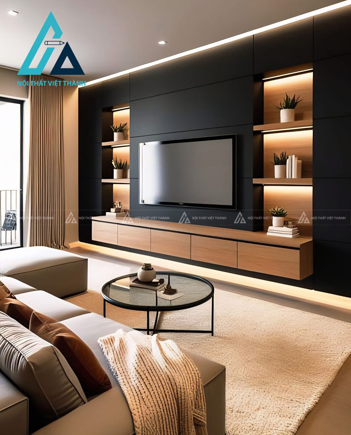 Kệ tivi gỗ công nghiệp hiện đại