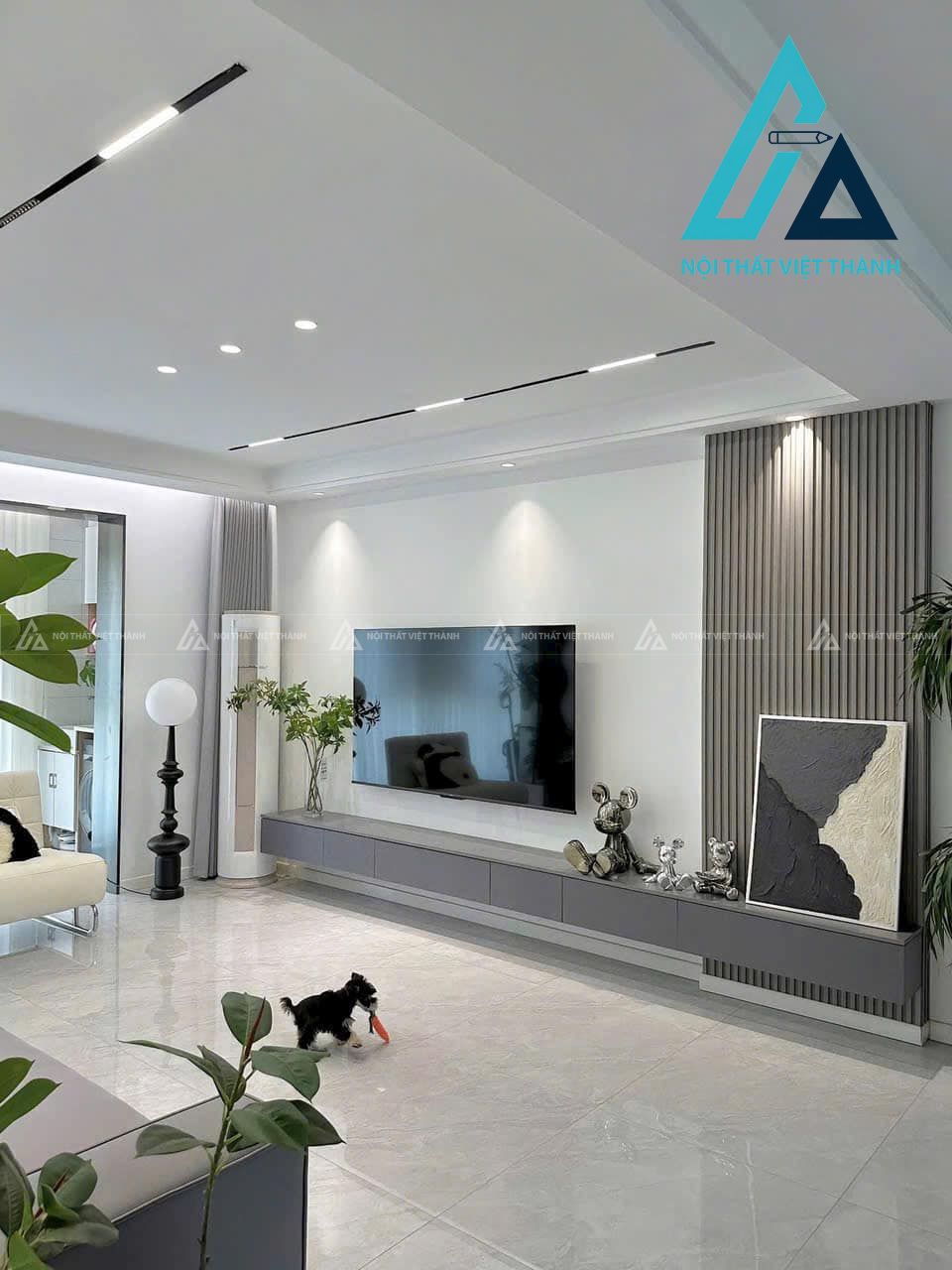 Kệ tivi treo tường tiết kiệm diện tích